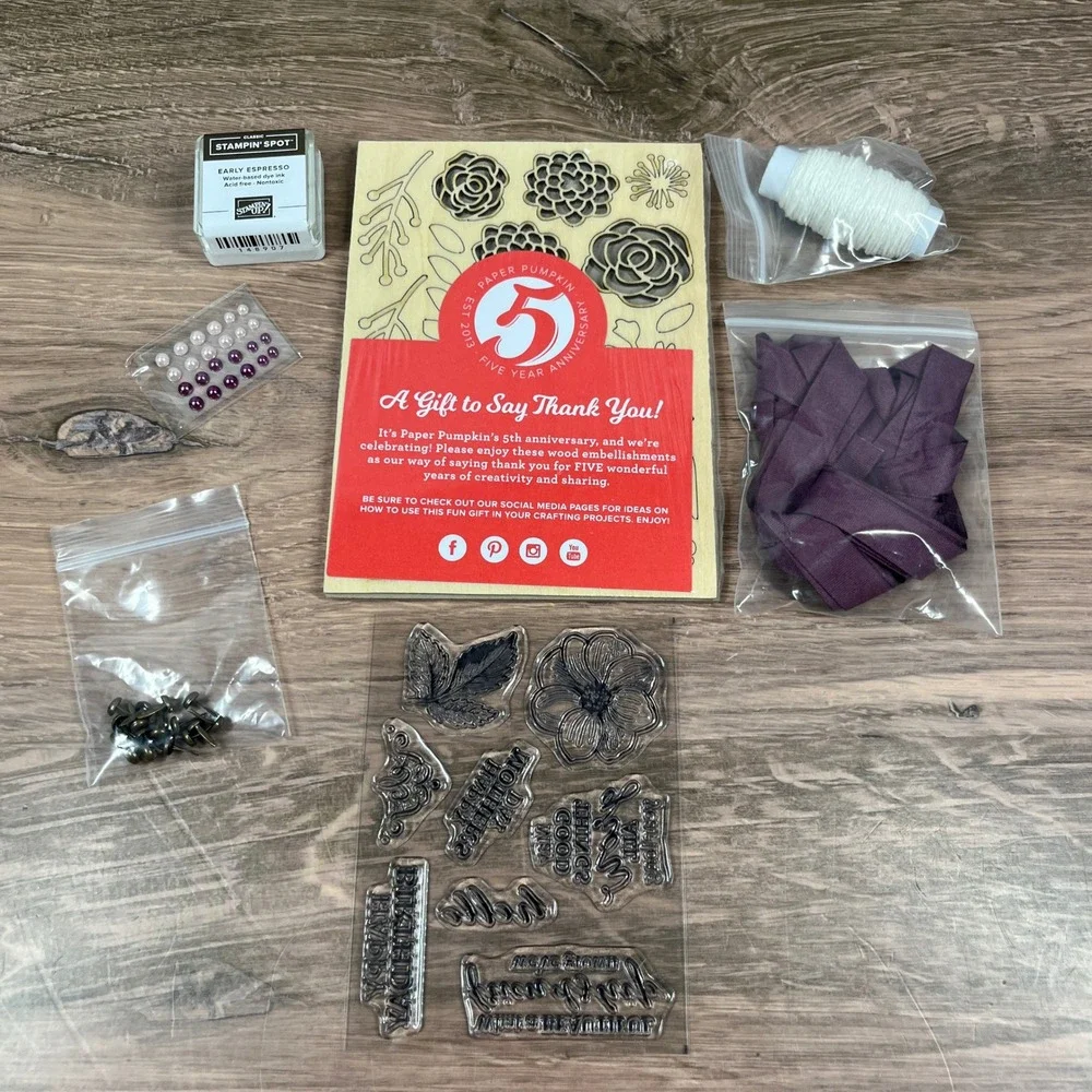 Stampin Up Paper Pumpkin Kit May Good Things Grow 2018 Floral Craft Set 50pc